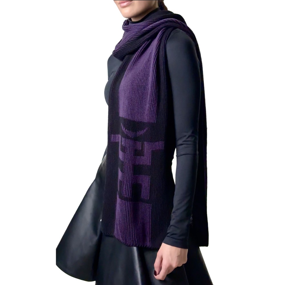 Шарф Фиолетово-Чёрный Пикник