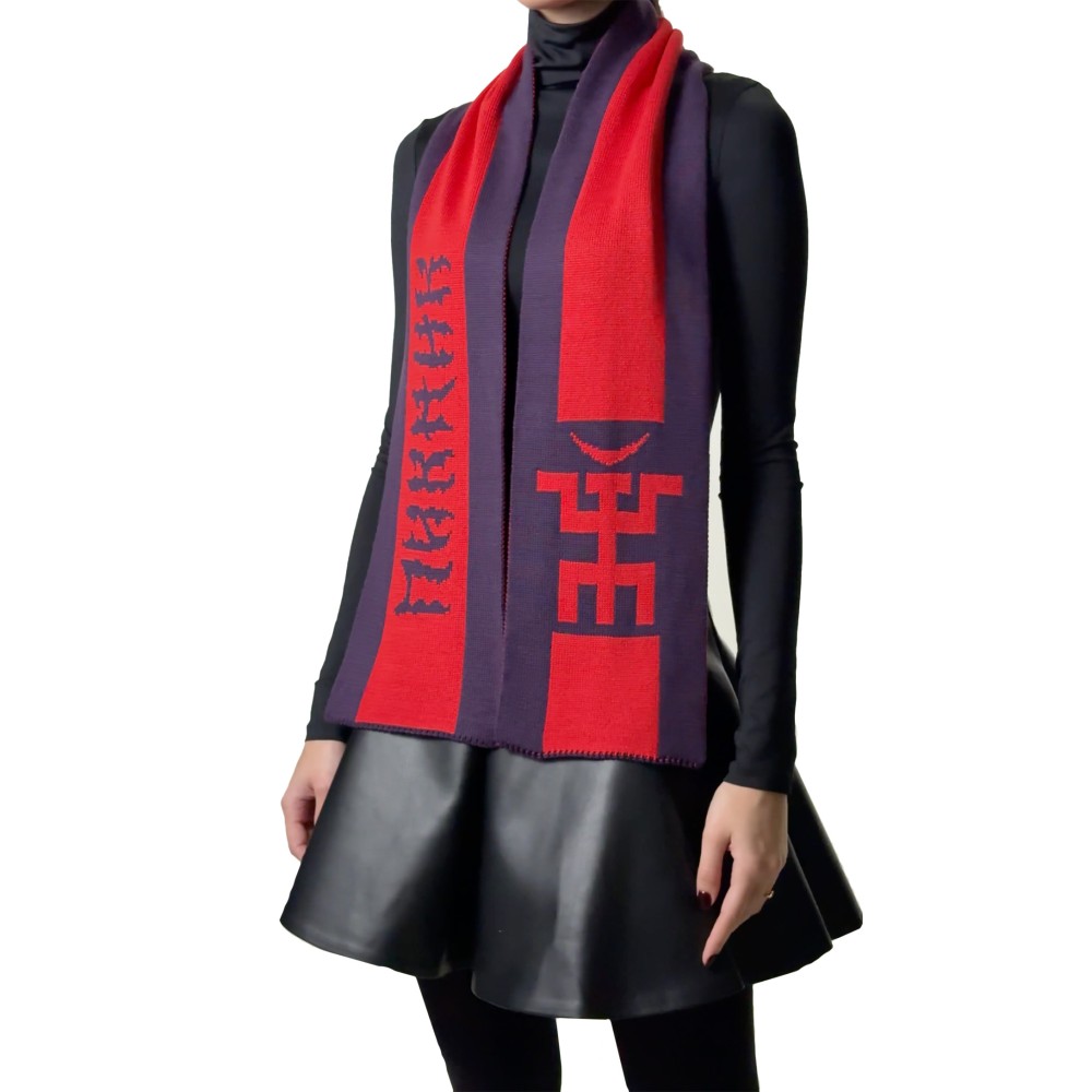 Шарф Фиолетово-Красный Пикник 