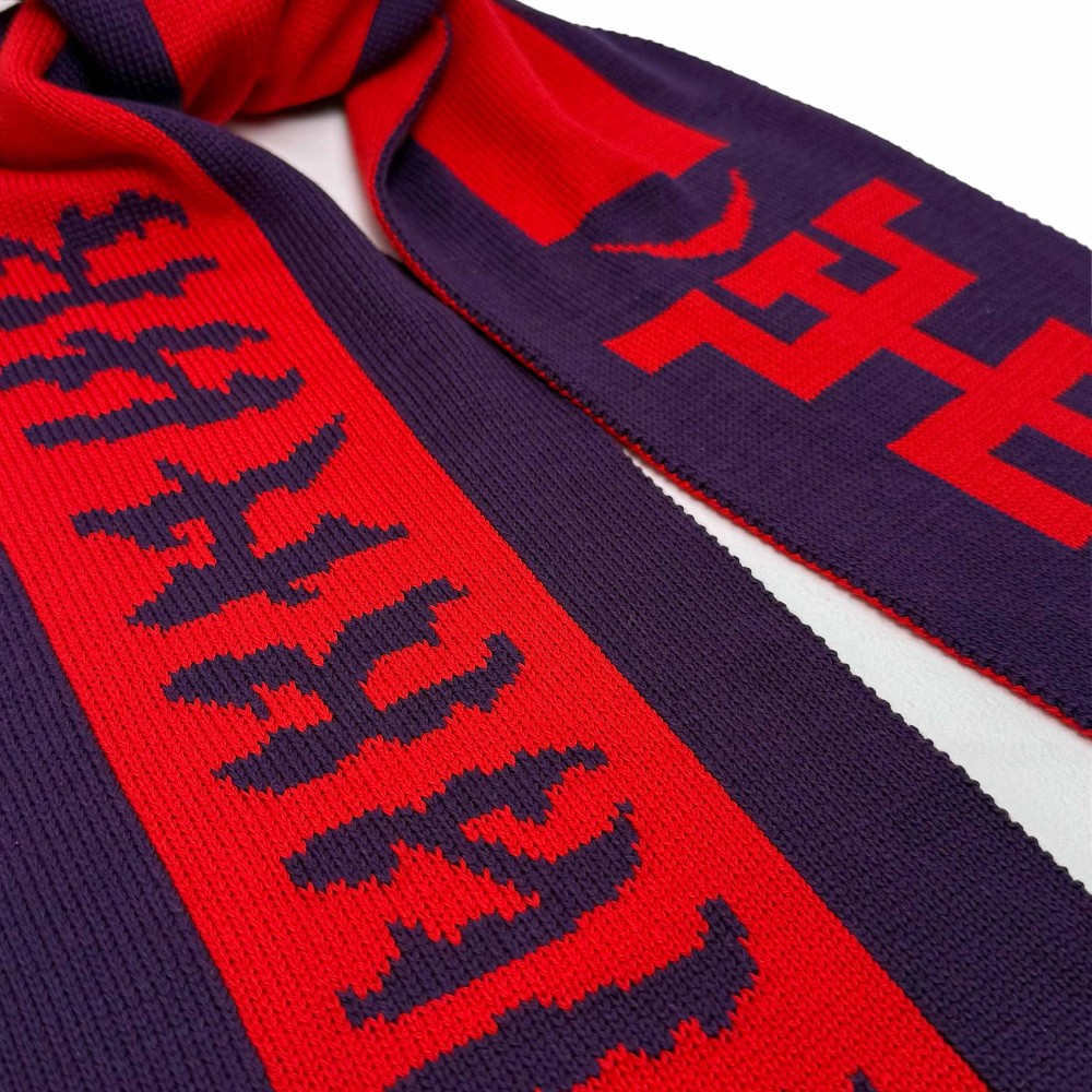 Шарф Фиолетово-Красный Пикник 